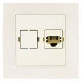 Розетка телефонная RJ11 СП Simon15 IP20 сл. кость Simon 1590480-031