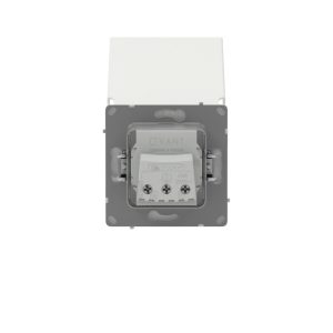 Розетка силовая, 2PE, с зш, с крышкой, IP44, KANT, белый песок