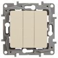 Механизм выключателя 3-кл. СП Etika Plus 10А IP20 250В 10AX винт. зажимы сл. кость Leg 672313