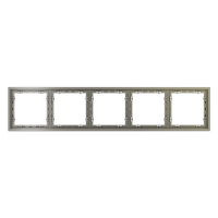 Рамка пластиковая VOLTUM S70 на 5 постов, (шелк)