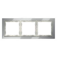 Рамка стеклянная VOLTUM S70 на 3 поста, (сталь, стекло)