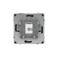 Компьютерная розетка RJ-45 без шторки, кат.5е одинарная, KANT, черный уголь