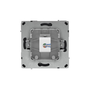 Компьютерная розетка RJ-45 без шторки, кат.5е одинарная, KANT, черный уголь