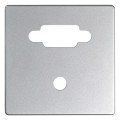 Накладка на розетку VGA+mini-jack Simon SIMON 82, скрытый монтаж, алюминий, 8200091-033