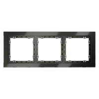 Рамка стеклянная VOLTUM S70 на 3 поста, (титан, стекло)