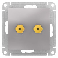ATLASDESIGN АУДИОРОЗЕТКА двойная, АЛЮМИНИЙ ATN000387