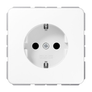 Розетка Jung CD 500, с заземлением, белый, CD1520BFKIWW