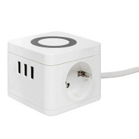 Удлинитель Куб 2х1.3м 3USB 2.4А+зарядное устройство 1кв.мм EKF UBA-CUB-3-WC