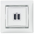 Розетка USB 2-м СП Valena бел. Leg 770470