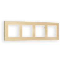 AF550304 Рамка ALFA Platos Шампань Металл шлифованный 4-ая AMBRELLA VOLT