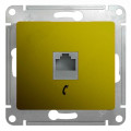 Розетка телефонная RJ11 Schneider Electric GLOSSA, скрытый монтаж, фисташковый, GSL001081T