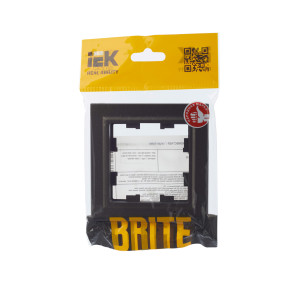 BRITE Рамка 1-местная РУ-1-БрТБ темная бронза IEK