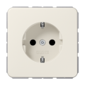 Розетка Jung CD 500, скрытый монтаж, с заземлением, слоновая кость, CD1520