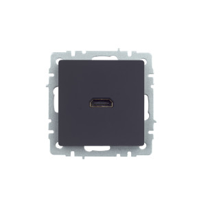 BRITE Розетка HDMI РHDMI-0-БрГ графит IEK