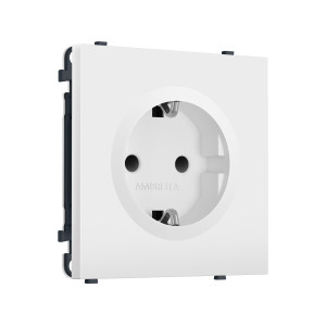 MS827010 Комплект механизма электрической розетки SIGMA Белый мягкое касание 50Hz 2P+E с/з с/ш 16A-250V QUANT PRO (SP8270, PR141)