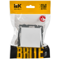 BRITE Выключатель 1-клавишный самовозвратный 10А ВС10-1-4-БрАБ арктический белый IEK