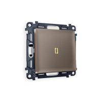 MA632010 Комплект механизма 1-кл выключателя с подсветкой 3200K ALFA Темная бронза матовый QUANT (AP6320, VM101, G11Y) AMBRELLA VOLT