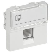 PRIMER РКИ-20-00-П-6 Розетка компьютерная RJ45 UTP кат.6 (2 модуля) белая IEK