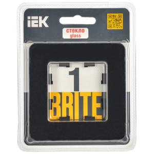 BRITE Рамка 1-местная РУ-1-2-Бр стекло черный RE IEK
