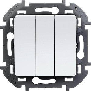 Выключатель 3-кл. Inspiria 20А IP20 250В 10AX белый  673640