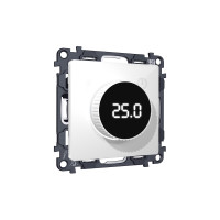 MA105810 Комплект механизма терморегулятора теплого пола с цифровым дисплеем с подсветкой 16A-250V ALFA Белый глянец QUANT AP1058, VM1385 AMBRELLA VOLT