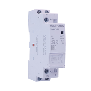Контактор модульный VOLTHAUS VYHC 25А 1NO+1NC, управление 230В AC