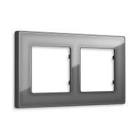 AF580652 Рамка ALFA Arctic Антрацит серый Стекло органическое 2-ая AMBRELLA VOLT