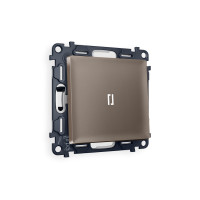 MA632015 Комплект механизма 1-кл выключателя с подсветкой 5600K ALFA Темная бронза матовый QUANT (AP6320, VM101, G14W) AMBRELLA VOLT