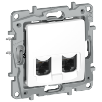 IEKETIKA Розетка компьютерная двойная RJ45 категория 5Е UTP 6722551 белый IEK