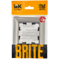 BRITE Рамка 1-местная РУ-1-Бр металл хром/никель IEK
