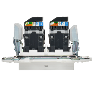 SKANDY Розетка компьютерная двойная RJ45 кат.5E SK-K03W арктический белый IEK