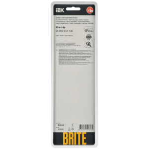 BRITE Рамка 4-местная РУ-4-1-Бр металл титан RE IEK