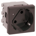 Розетка Simon CONNECT, с заземлением, графит, KS11-14