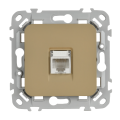 FLITE Розетка компьютерная RJ45 категория 5Е UTP РК5е-1-0-ФлХ хаки IEK