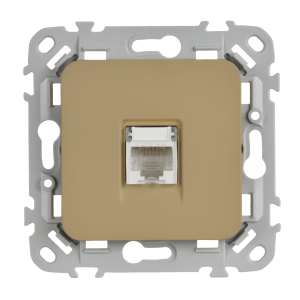 FLITE Розетка компьютерная RJ45 категория 5Е UTP РК5е-1-0-ФлХ хаки IEK