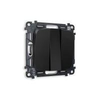 MO805010 Комплект механизма 3-кл выключателя OMEGA Черный матовый 10A-250V QUANT OP8050, VM133 AMBRELLA VOLT