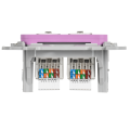 FLITE Розетка 2-местная компьютерная RJ45 категория 5Е UTP РК5е-2-0-ФлПр пурпурный IEK