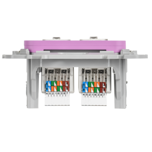 FLITE Розетка 2-местная компьютерная RJ45 категория 5Е UTP РК5е-2-0-ФлПр пурпурный IEK
