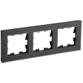 BRITE Рамка 3-местная РУ-3-2-Бр стекло черный матовый IEK