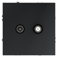 Розетка телевизионная встраиваемая VOLTUM S70 оконечная TV+SAT, (графит)