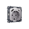 MO510010 Комплект механизма электрической розетки OMEGA Сталь матовый 2USB AC 20W быстрая зарядка сз QUANT OP5100, VM160 AMBRELLA VOLT
