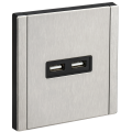 FORTE&PIANO Розетка USB A+A 3,1А FP749M металл никель IEK