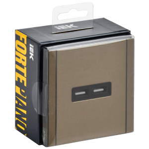 FORTE&PIANO Розетка USB A+A 3,1А FP649M металл шампань IEK