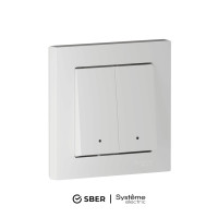 ATLASDESIGN SMART 2-кл. ВЫКЛЮЧАТЕЛЬ с подсв., Zigbee, сх.5, L+N, 10А, мех., БЕЛЫЙ ATN000153Z