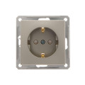 Розетка 1-м СП W59 16А IP20 с заземл. защ. шторки механизм шампань SE RS16-152-4-86