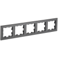 BRITE Рамка 5-местная РУ-5-БрГ графит IEK