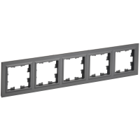 BRITE Рамка 5-местная РУ-5-БрГ графит IEK