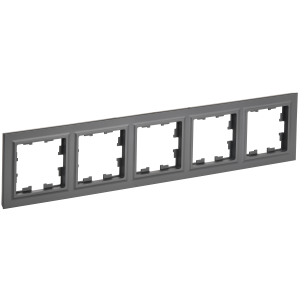 BRITE Рамка 5-местная РУ-5-БрГ графит IEK