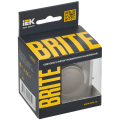 BRITE Светорегулятор поворотно-нажимной 600Вт СС10-1-0-БрШ шампань IEK