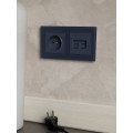 BRITE Розетка 1-местная без заземления с защитными шторками 10А РСш10-2-БрМ маренго IEK